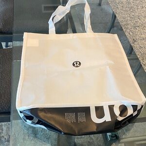 lululemon athletica White and Black Large Tote Bag New